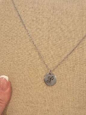 Personalized 'P' Silver Necklace Plunder